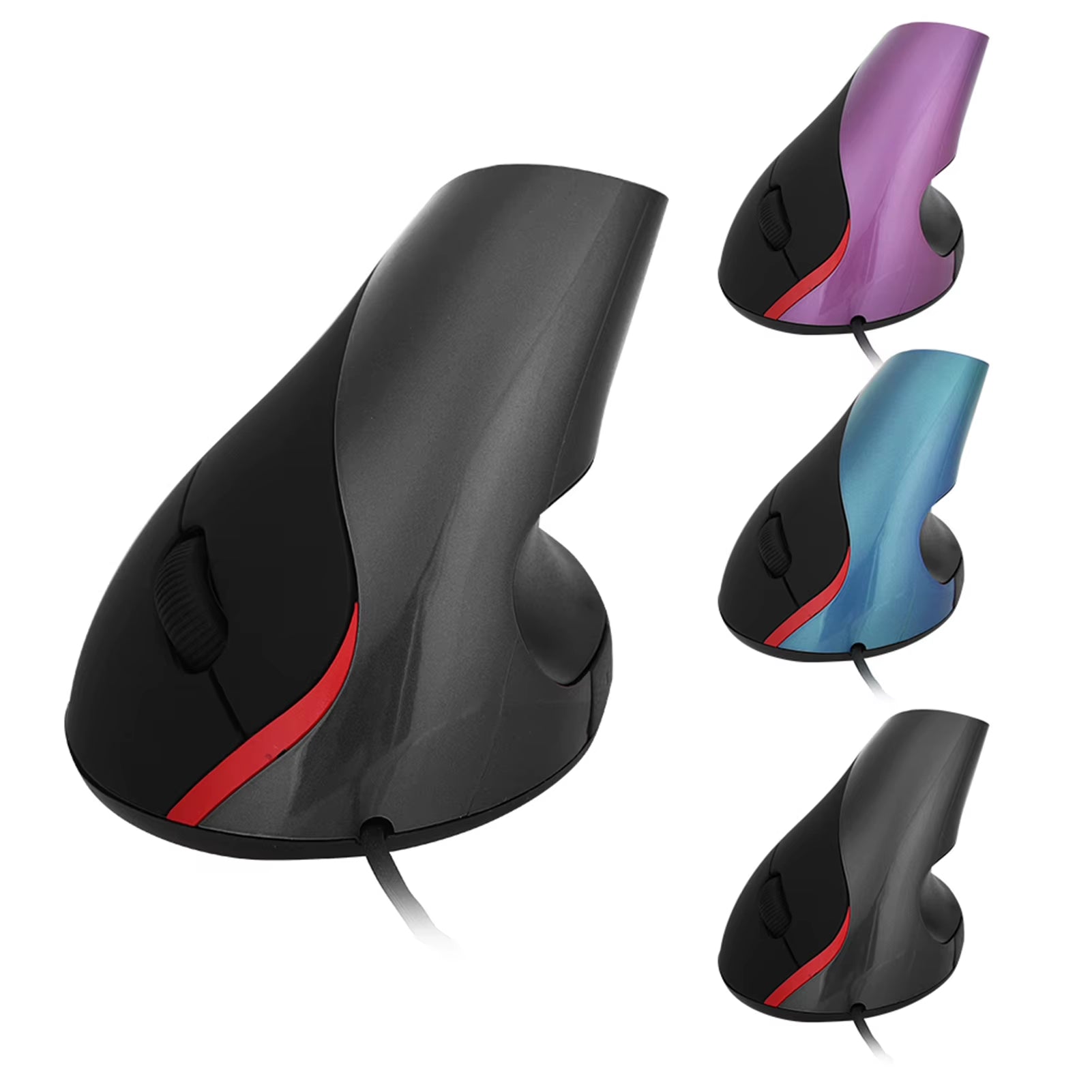 1600DPI USB Vertical Wired Mouse Ergonomic Design Wrist Rest Gaming Mice for PC Laptop Mouse Mouse for Laptop Mouse for Computer