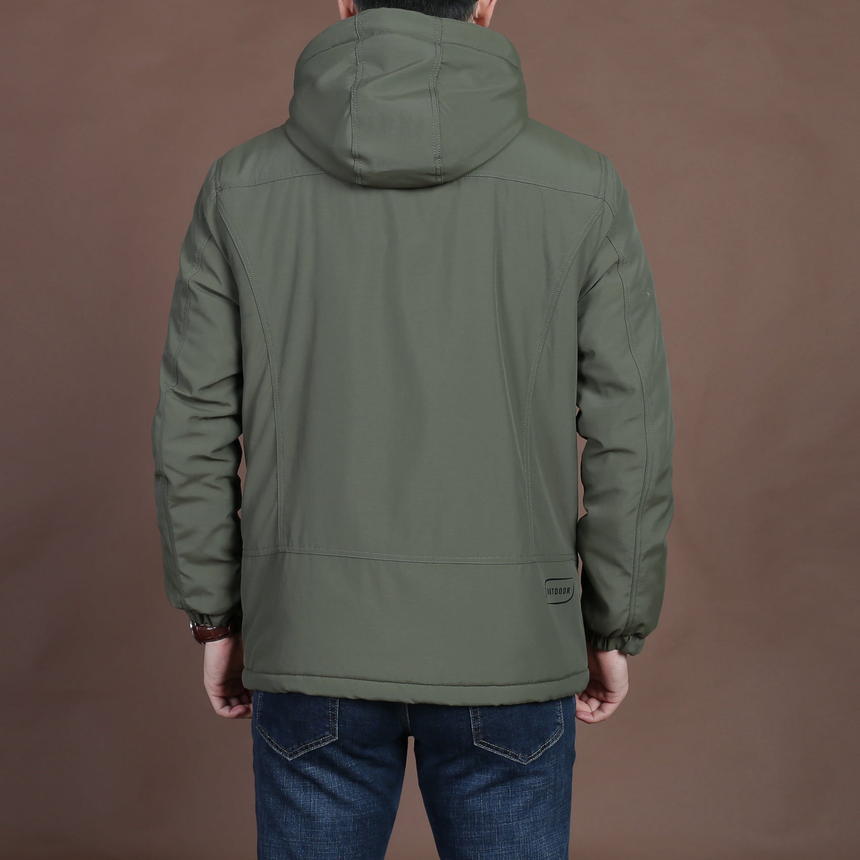 Men's Jacket, Cotton Coat, Nylon Composite Fabric, Casual Cotton Coat, Quick-Drying, Warm, Breathable, Winter Middle-Aged Men's Jacket