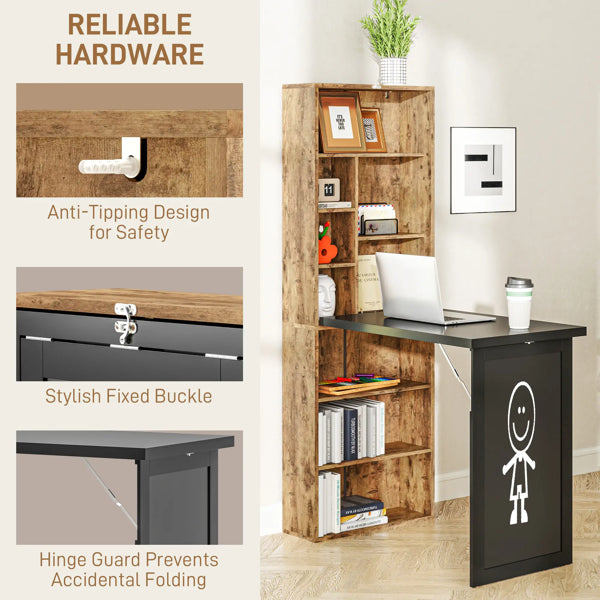 Multifunction Folding Workstation with Built-In Storage