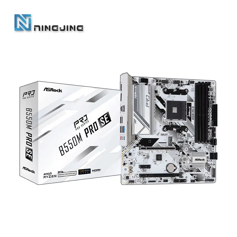 B550M Pro SE New Motherboard B550 AMD PRO565 Socket AM4 DDR4 128GB PCI-E 4.0 M.2 SATA III 4733+(Oc)Mhz USB 3.2
