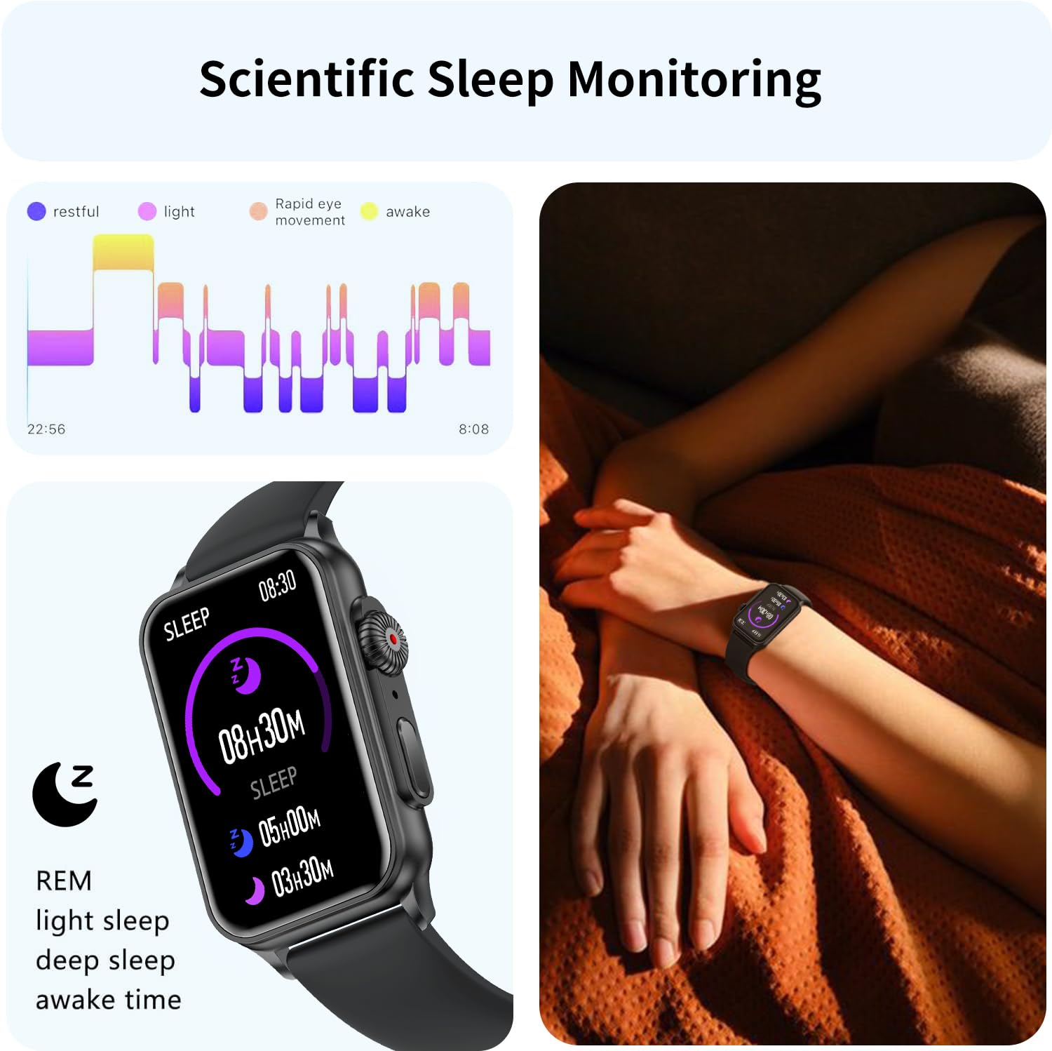 FITVII Nexa Fitness Tracker Answer/Make Calls, Smart Watch with Blood Pressure, Blood Oxygen, 24/7 Heart Rate Monitor, 120+ Sport Mode Activity Tracker with Step Counter, Sleep Tracker for Women Men