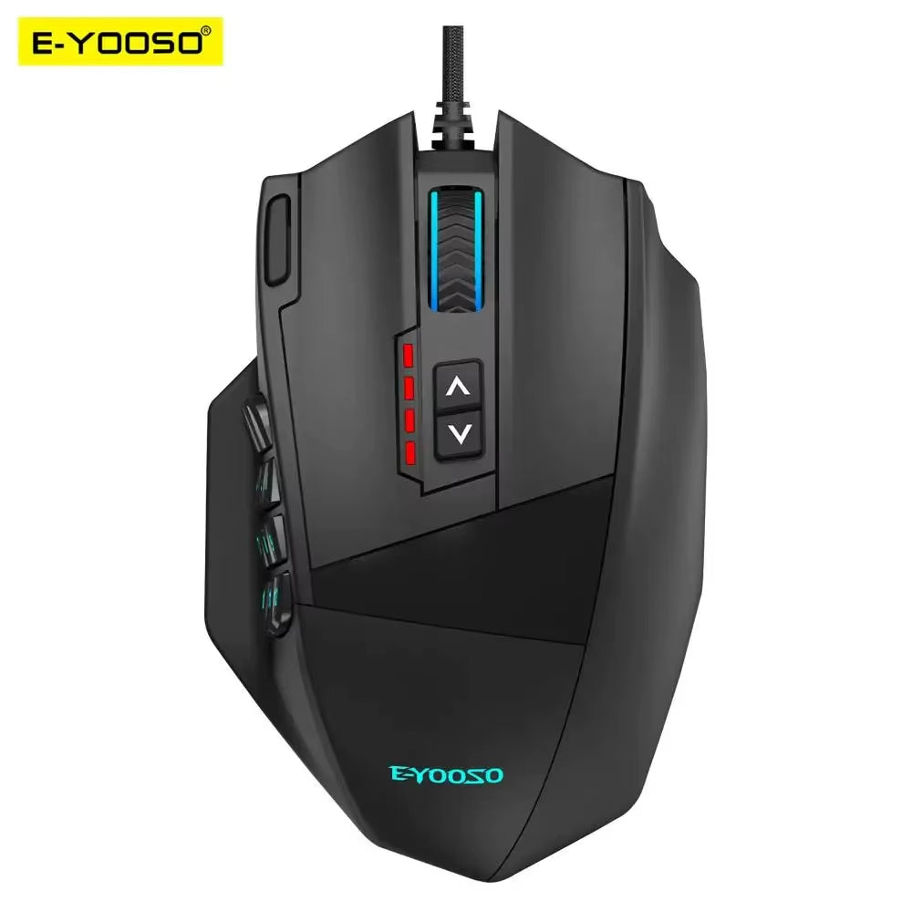 X-39 USB Wired RGB Gaming Mouse 24000 DPI SG8960 19 Buttons Programmable Game Optical Mice for Computer PC Laptop