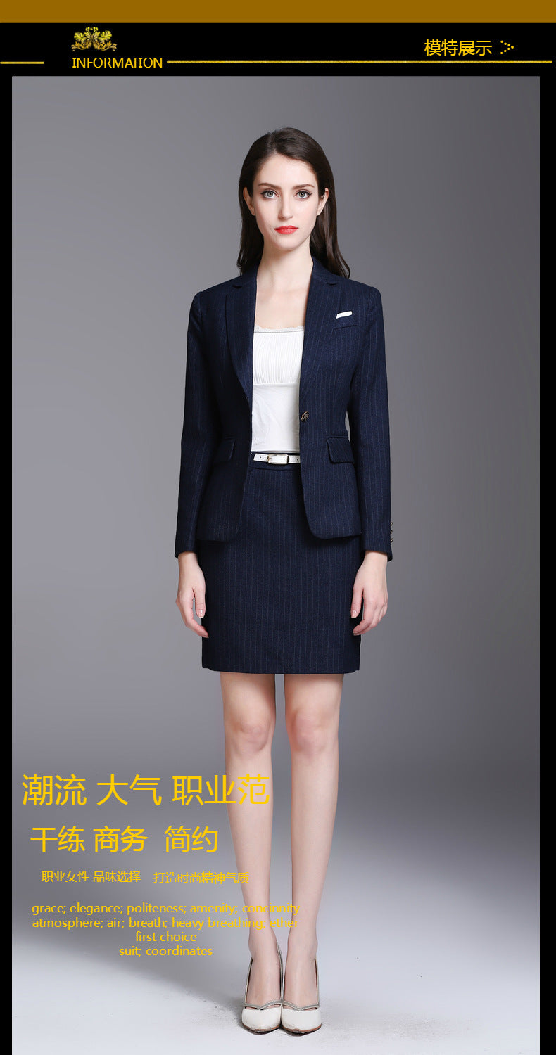 2022 spring, autumn and winter new professional suit striped overalls jewelry suit suit cross-border a generation of hair