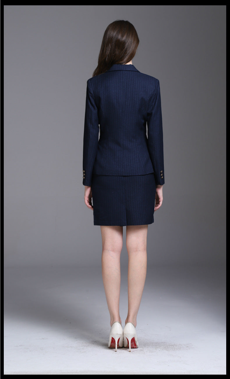 2022 spring, autumn and winter new professional suit striped overalls jewelry suit suit cross-border a generation of hair
