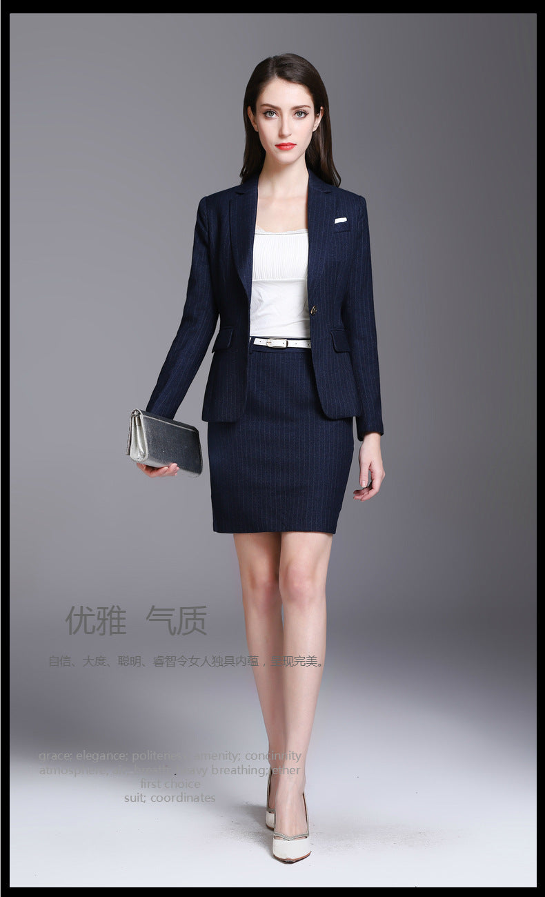 2022 spring, autumn and winter new professional suit striped overalls jewelry suit suit cross-border a generation of hair