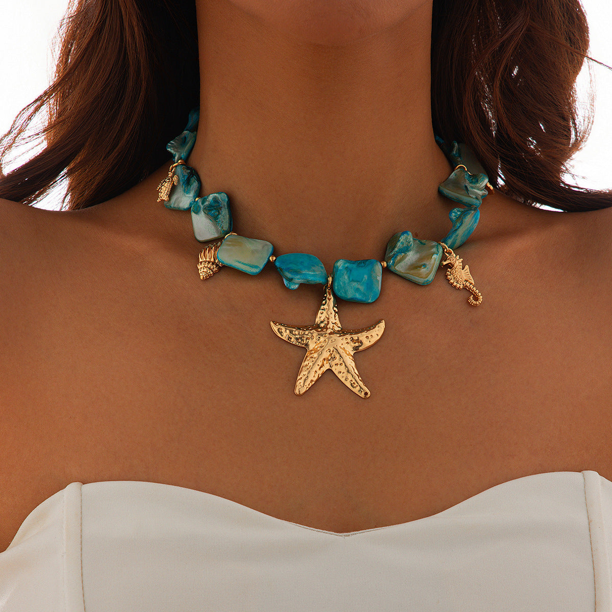 Ocean Dreams Blue Necklace