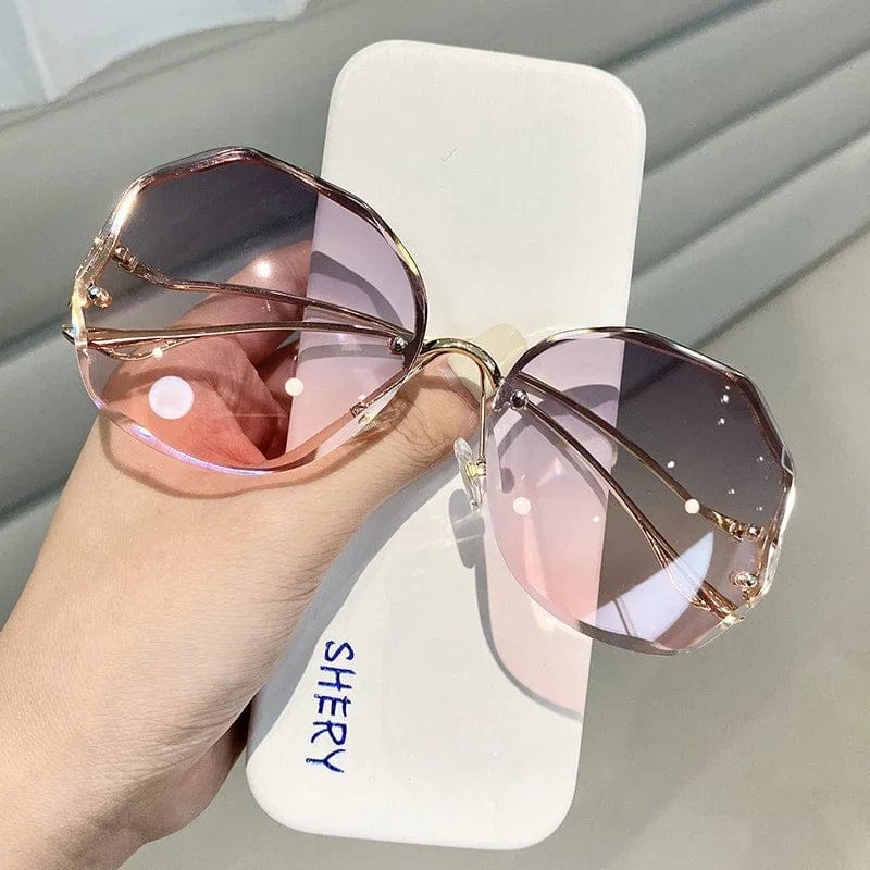 Sunglasses UV Protection Transparent Ocean Film Women's Metal