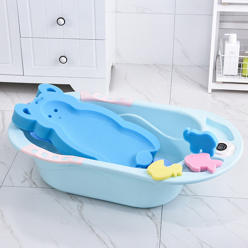 Baby Bath Sponge Mat Newborn Bath Mat Rack Net Bath Mat Baby Bath Rack Infant Bathtub Anti-Slip Mat