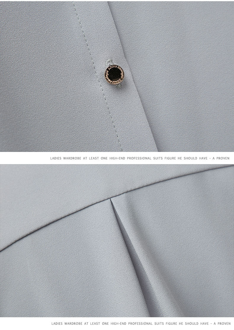 AD2024 fashion lace-up bow long sleeve women's OL shirt commuter white collar shirt business wear work clothes spring and summer