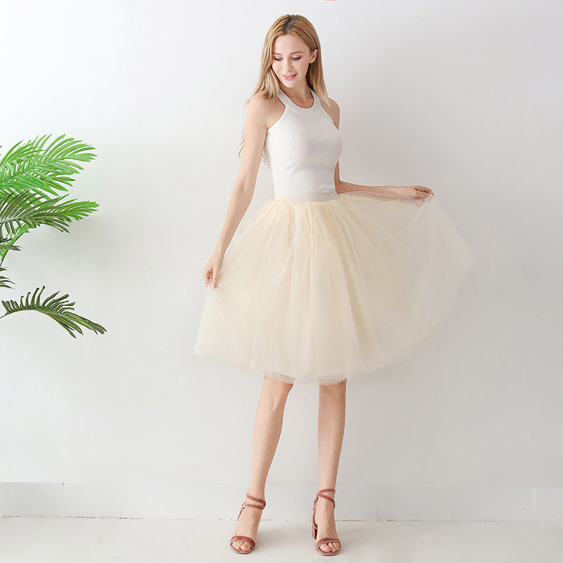 European and American High Waist Mesh skirt tulle skirt Adult Amazon Cross Border tutu skirt Women