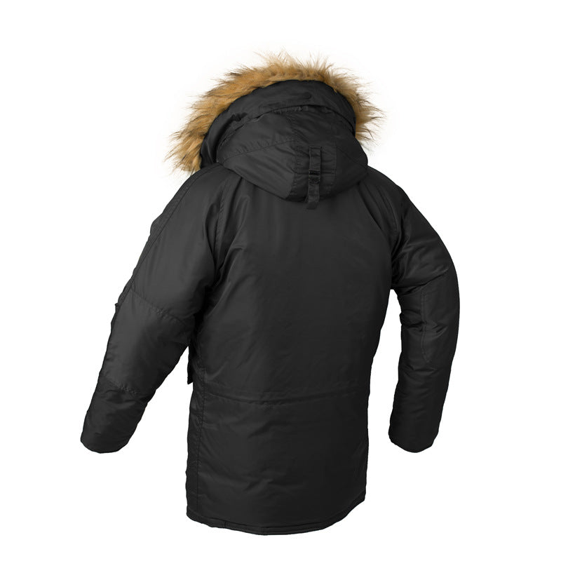 2025 N3B Pilot Air Force Cotton Outwear Men's Cotton Outwear Winter Outwear Hooded Thickeneded Couple Mid-Length Cotton Outwear