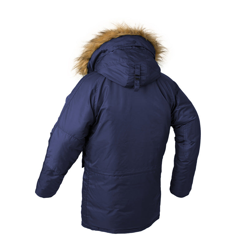 2025 N3B Pilot Air Force Cotton Outwear Men's Cotton Outwear Winter Outwear Hooded Thickeneded Couple Mid-Length Cotton Outwear