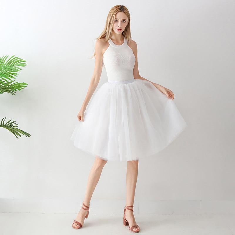 European and American High Waist Mesh skirt tulle skirt Adult Amazon Cross Border tutu skirt Women