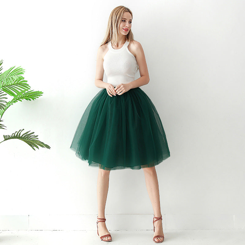 European and American High Waist Mesh skirt tulle skirt Adult Amazon Cross Border tutu skirt Women