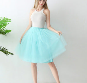 European and American High Waist Mesh skirt tulle skirt Adult Amazon Cross Border tutu skirt Women