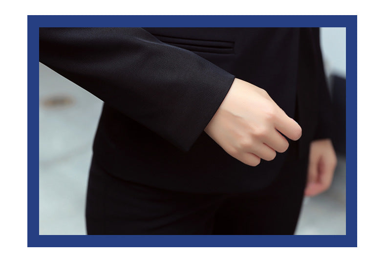 Professional suit Women's Short-sleeved New College Student Interview Dress Fashion Slim-fit Suit Work Clothes Temperament Suit
