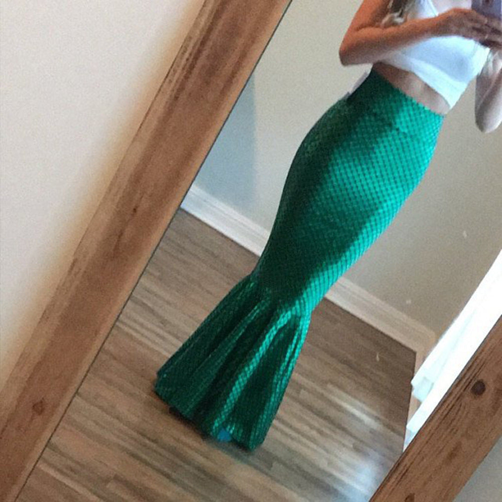 Amazon ebay European and American Explosions Sexy Mermaid High Waist Fishtail Half-length Skirt Cross-border Special for wish Hot Sale