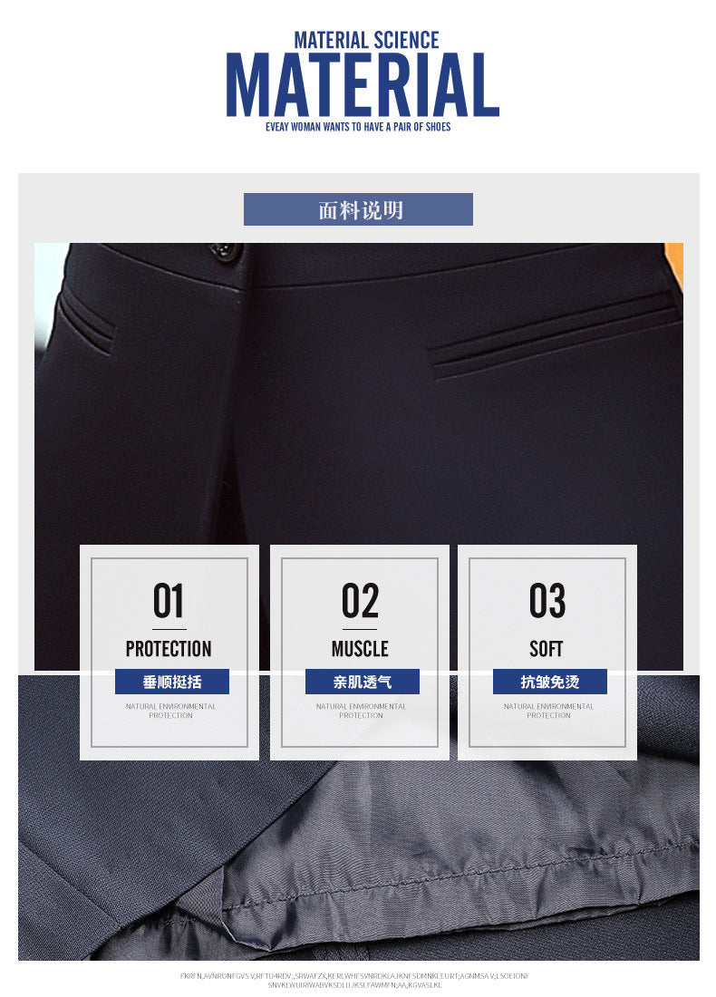 Professional suit Women's Short-sleeved New College Student Interview Dress Fashion Slim-fit Suit Work Clothes Temperament Suit