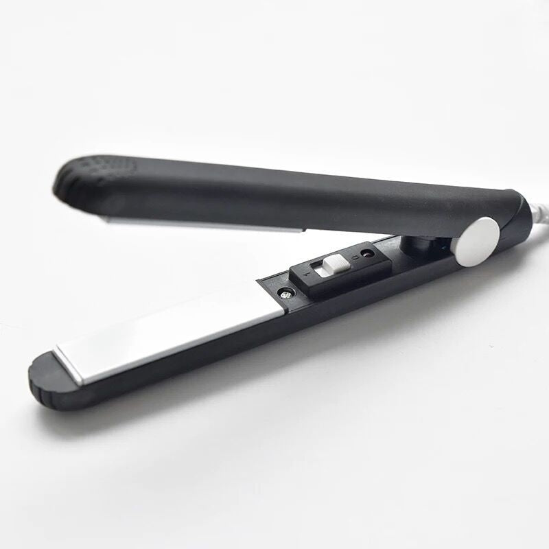 Mini Curling Iron with Anti-scalding Cover Korean Style Student Dormitory Low Power Splint Portable Straight Roll Dual-purpose Straight Splint