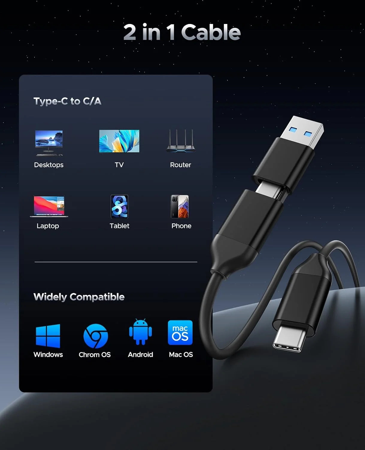 ORICO 1TB External SSD - Ultra-Fast 460MB/s Speed, Hanging Hook Design