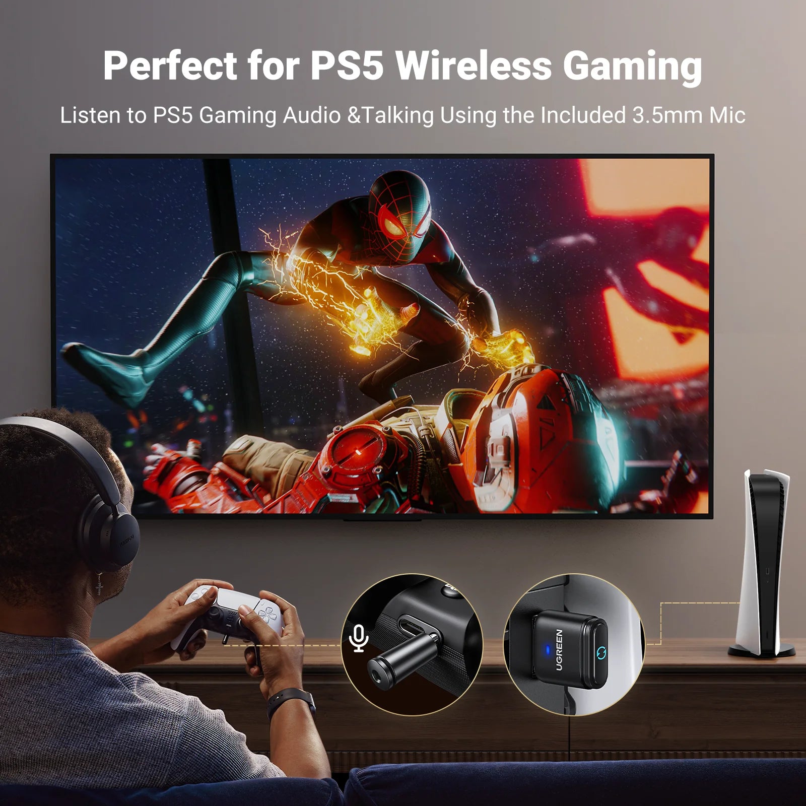 USB Bluetooth 5.3 Transmitter aptX HD AD Audio Adapter