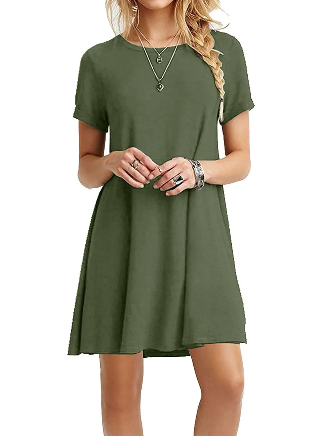 Women’s Vintage Print T-Shirt Mini Dress 🌼👗 | Casual Short Sleeve O-Neck Sundress