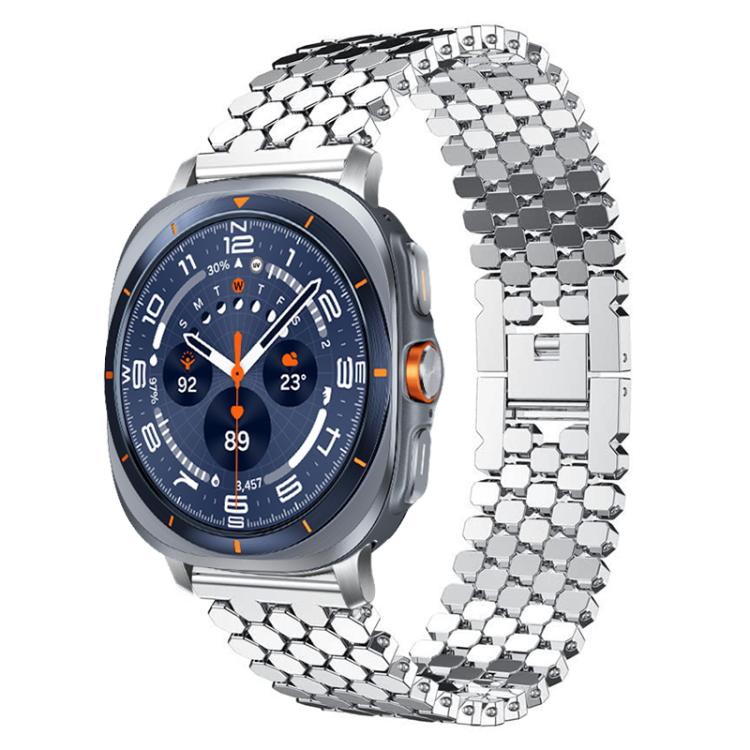 xDfind Fish Scale Texture Metal Watch Band