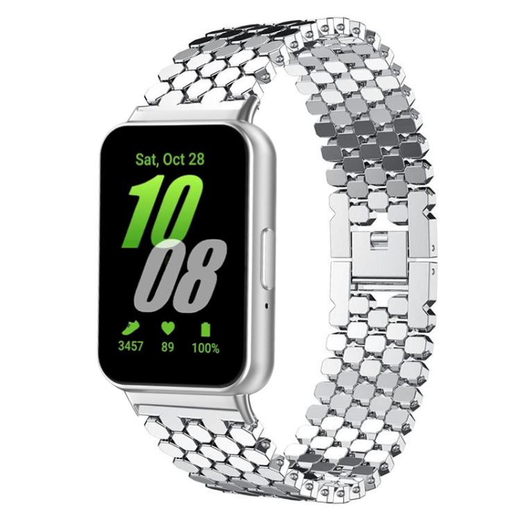 xDfind Fish Scale Texture Metal Watch Band