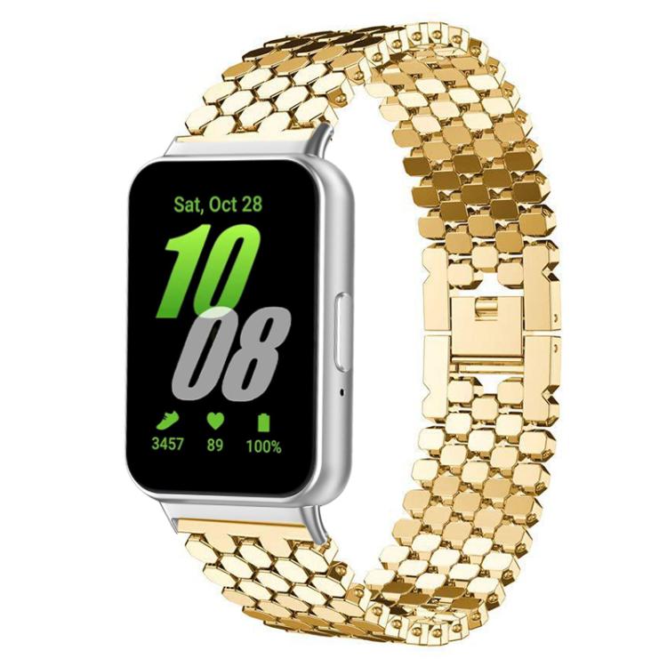 xDfind Fish Scale Texture Metal Watch Band