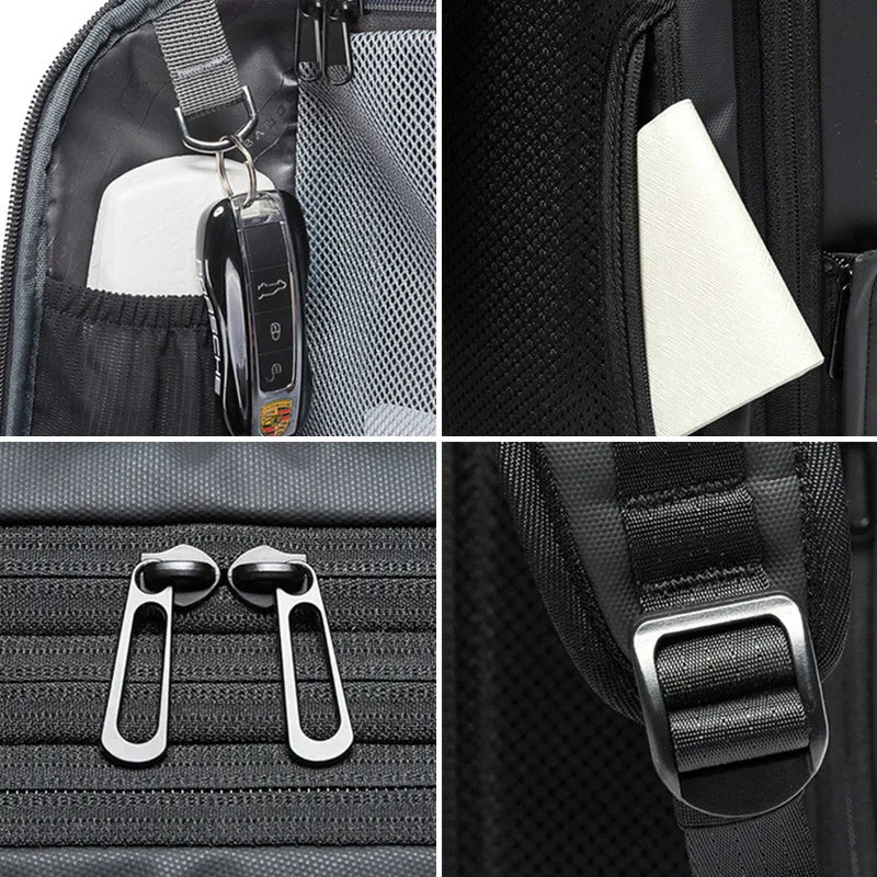 Men 15.6" Laptop Travel Business England Style Backpacks Scalable Large Capacity Anti-theft Male Women Luxury Luggage Tote Bags