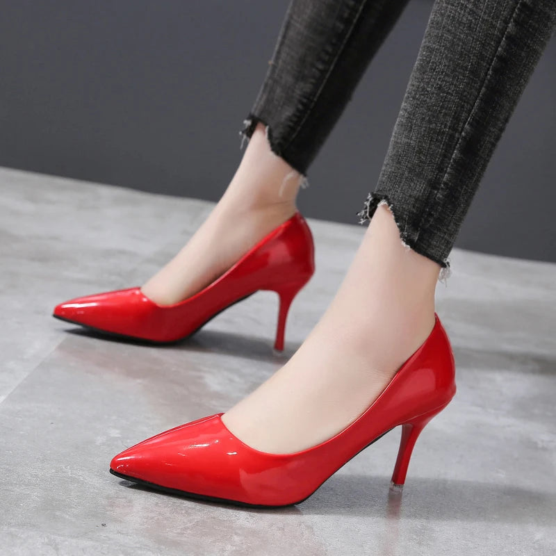 High Heels Female French Pointed Single Shoes