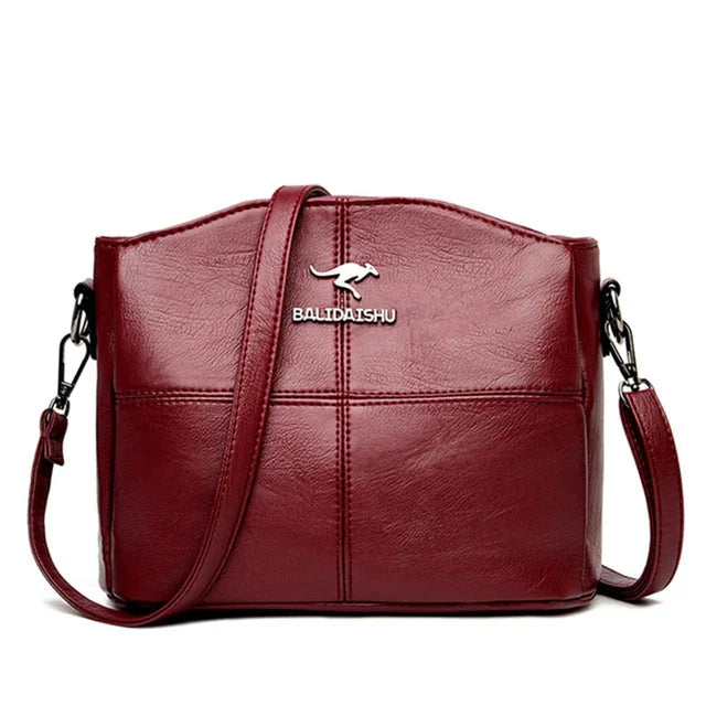 Elegant Embroidered Leather Tote & Crossbody Bag for Women