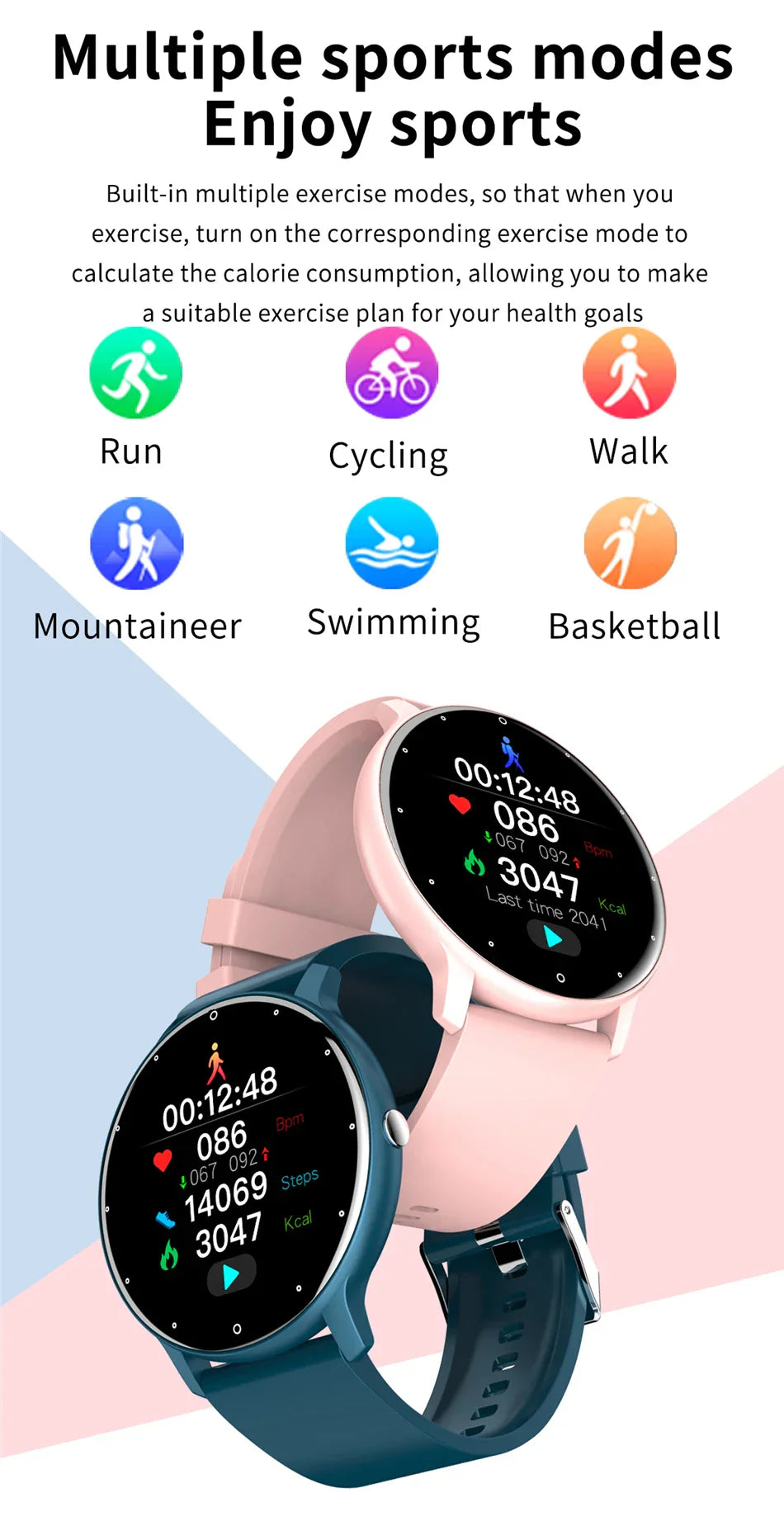 Touch Screen Sport Fitness Watch
