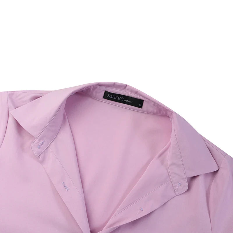 Women's Two Piece Pant Set With Wide Leg Pants And Long Sleeve Shirt