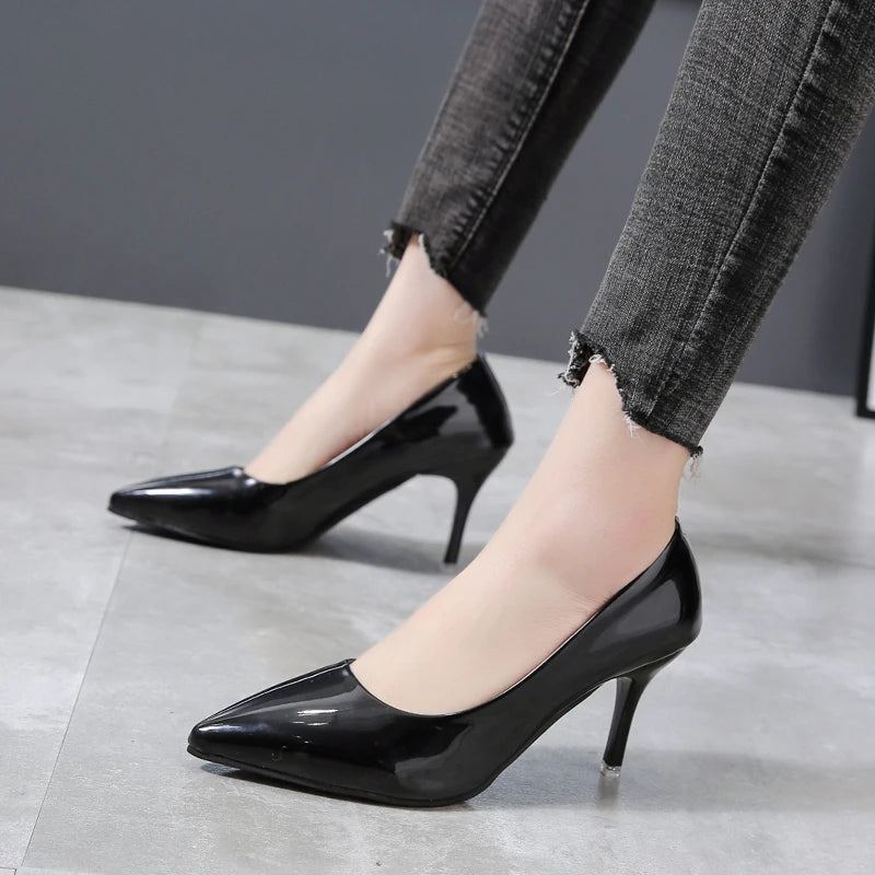 High Heels Female French Pointed Single Shoes