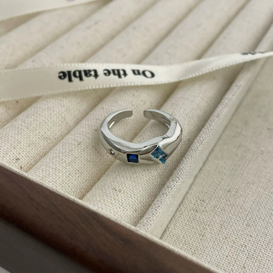 Small Colored Love Zircon Ring