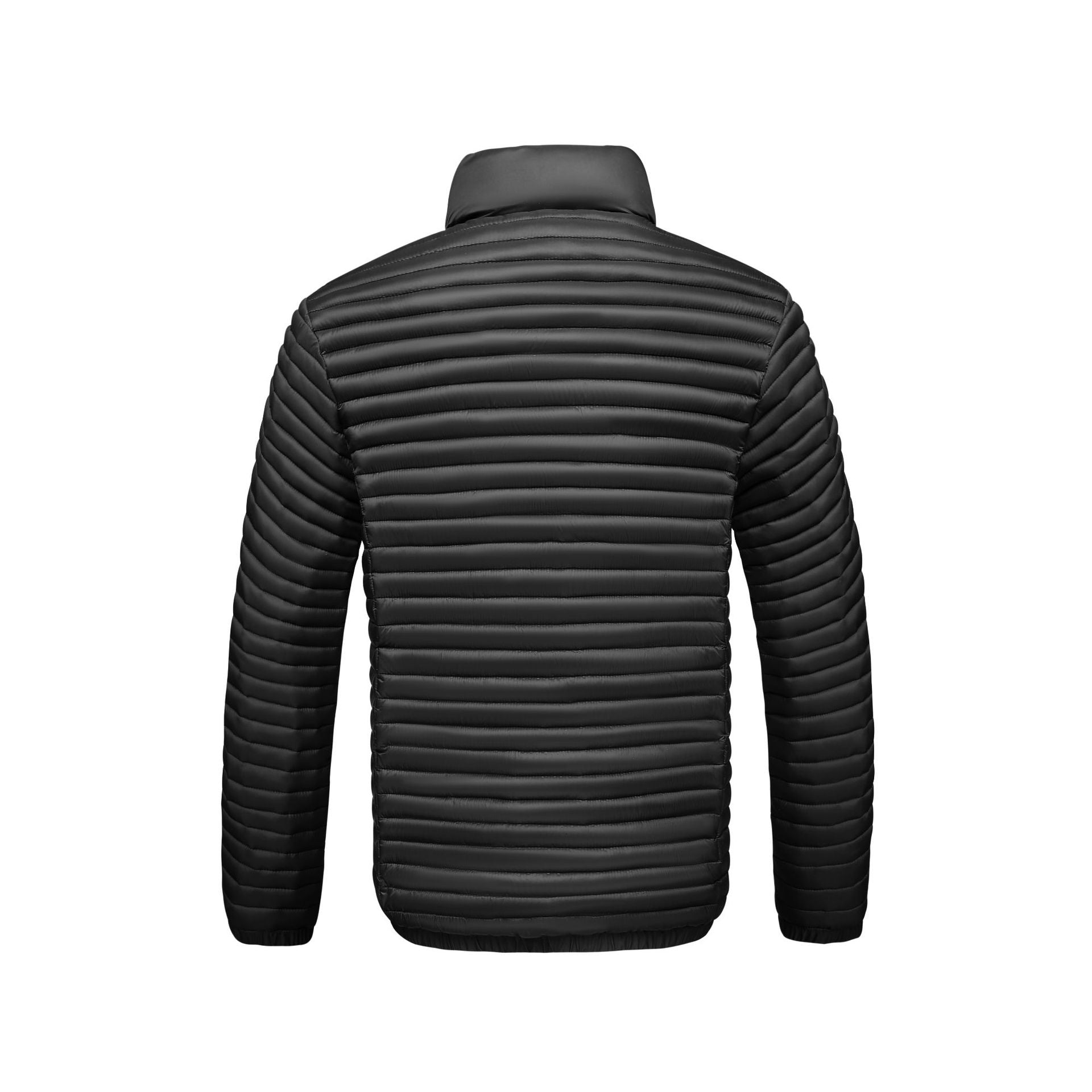 Cross-Border Trade 2025 Men's Stand-Up Collar Cotton Jacket in Various Colors, Faux Two-Piece Ribbed Cotton Coat, Men's Long-Sleeve Thickened Jacket