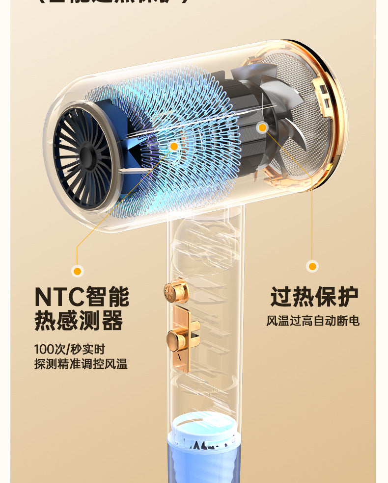 Household Negative Ion Hair Care Hair Dryer, High-Power Quick-Dry Constant Temperature, Factory Wholesale, Dropshipping, Supports Oem