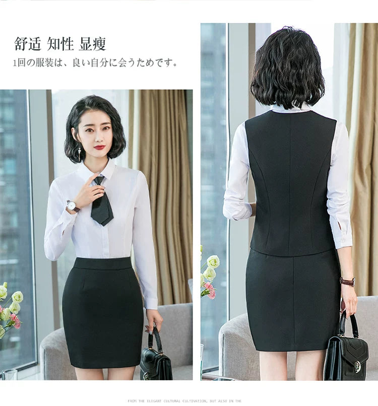 Workplace Women's Elegant Office Workers Korean Style Suit Skirt Two-piece Fashionable Casual British Style Small Suit suit