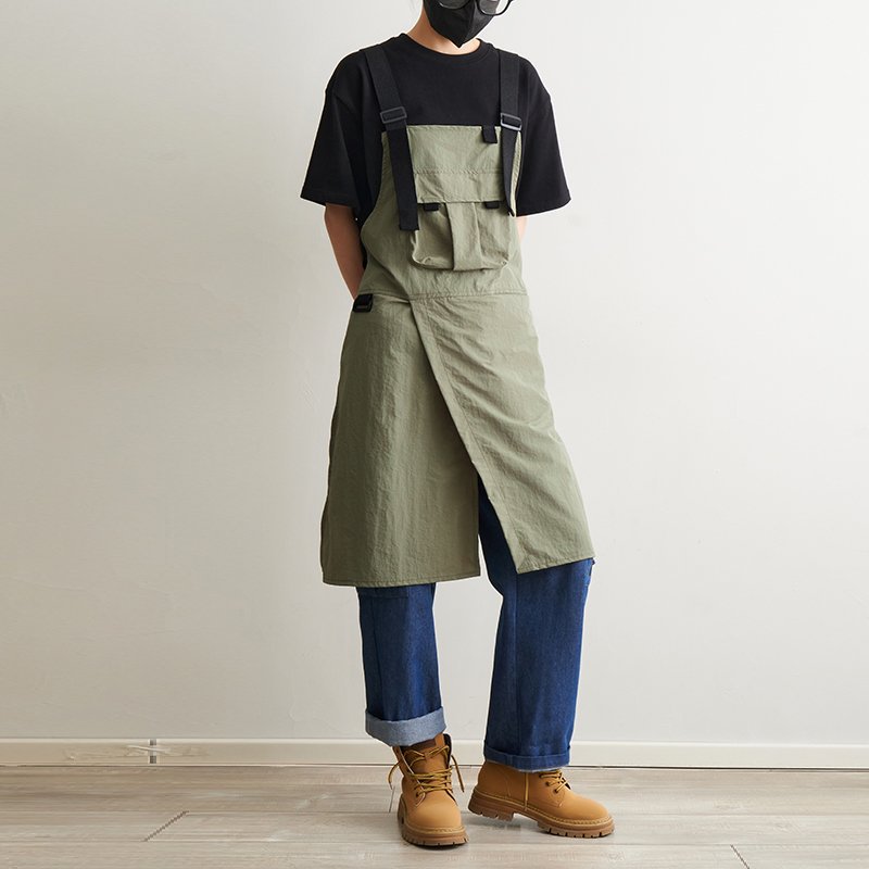 Apron for Women, Korean Style, Fashionable, Suitable for Baristas, Milk Tea Shops, Hair Salons, Nail Salons, Restaurants, Workwear, down Jacket, Casual Workwear