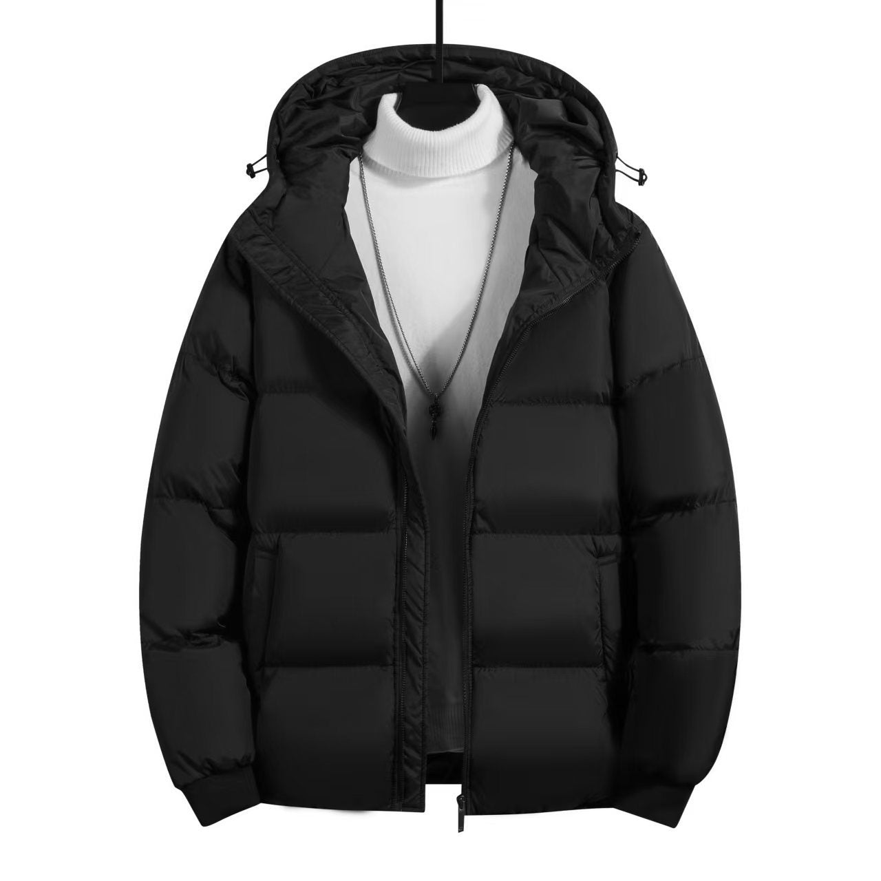 Cross-Border Men's Thickened Cotton Jacket with Hood, Loose Fit, Warm, Versatile, Casual, Cold-Proof Men's Cotton Coat, Trendy Sports Jacket