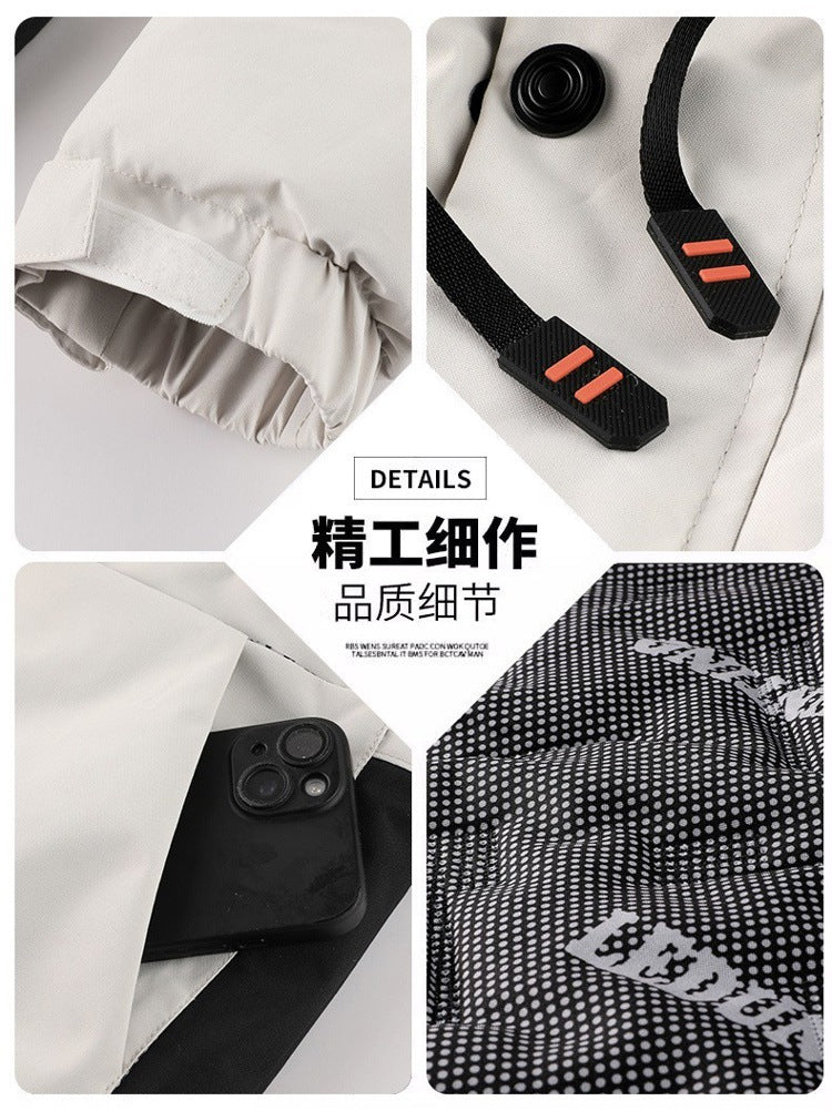 Cross-Border New Thickened Cotton Coat Outdoor Warm Cotton Coat Winter Men's Large Size Hooded Jacket Waterproof Jacket Wholesale