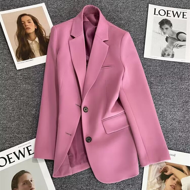 Avocado Green Blazer for Women 2026 Spring and Autumn New Casual Stylish Street-Style Blazer Korean Version Suit Jacket