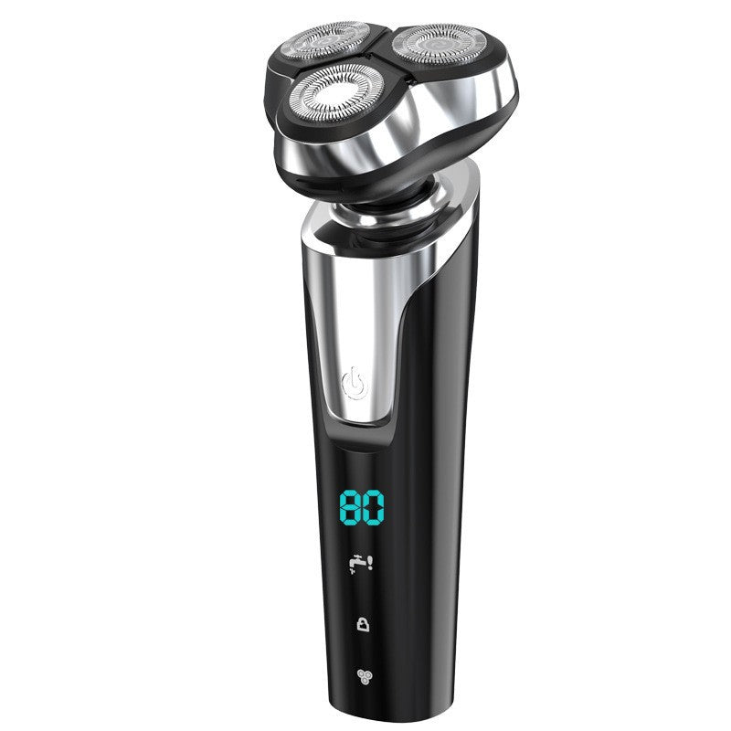 801 Digital Display Three-In-One Electric Shaver Black Cross-Border Hot-Selling One-Piece Drop Shipping Four-In-One Three-Blade Head