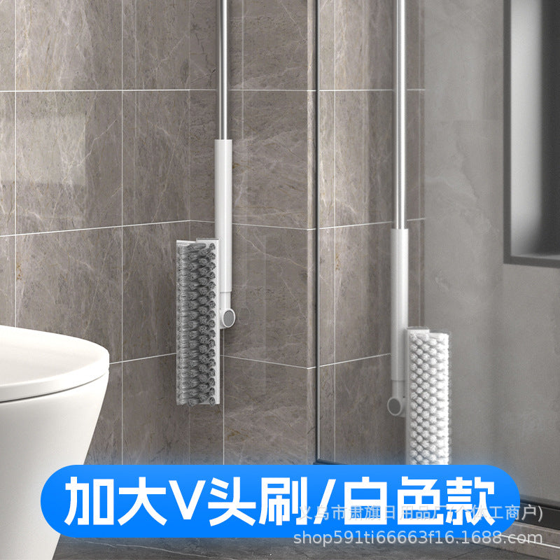 Enlarged V-Shaped Crevice Brush Floor Crevice Brush Cleaning Bathroom Bathroom Toilet Kitchen Floor Brush Corner Brush Cross-Border