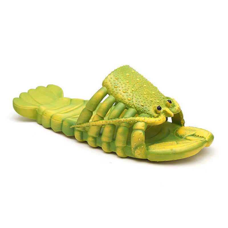 2025 New Personalized Slippers Summer Men and Women Couple Sandals Cartoon Crayfish Slippers Funny Beach Slippers