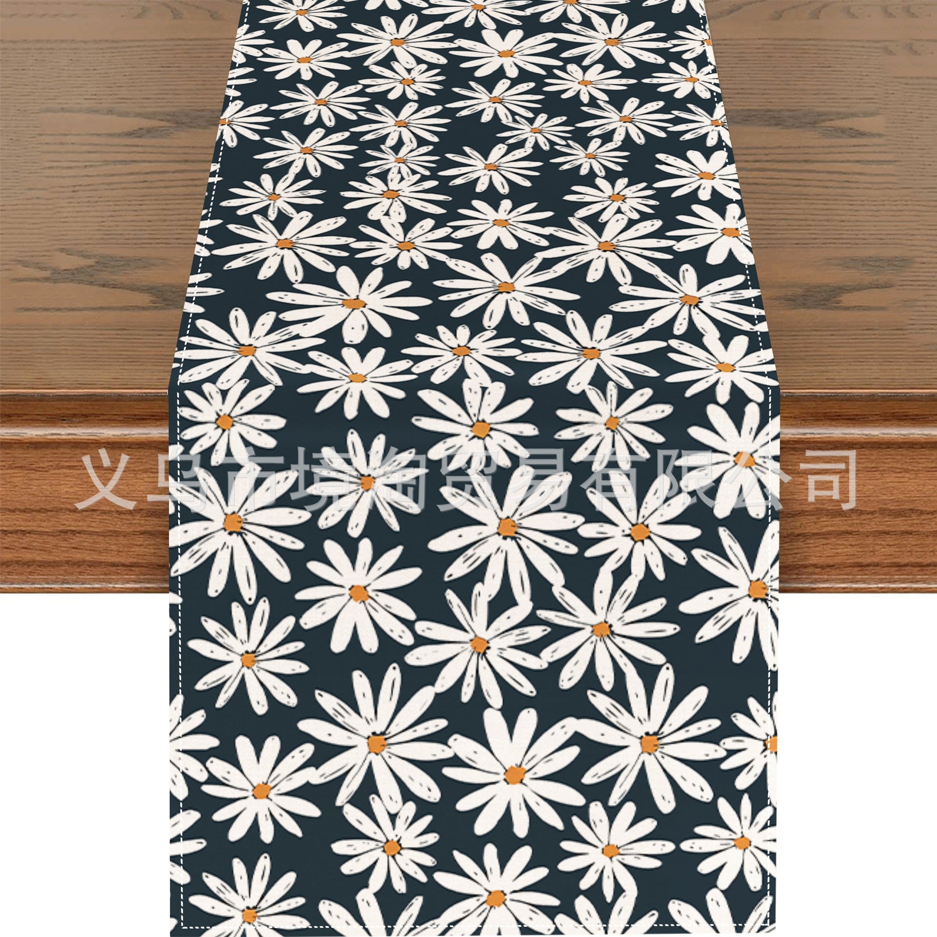 Linen Table Runner Pastoral Flower Lemon Summer Home Dining Table Outdoor Decoration Printed Tablecloth Table Runner