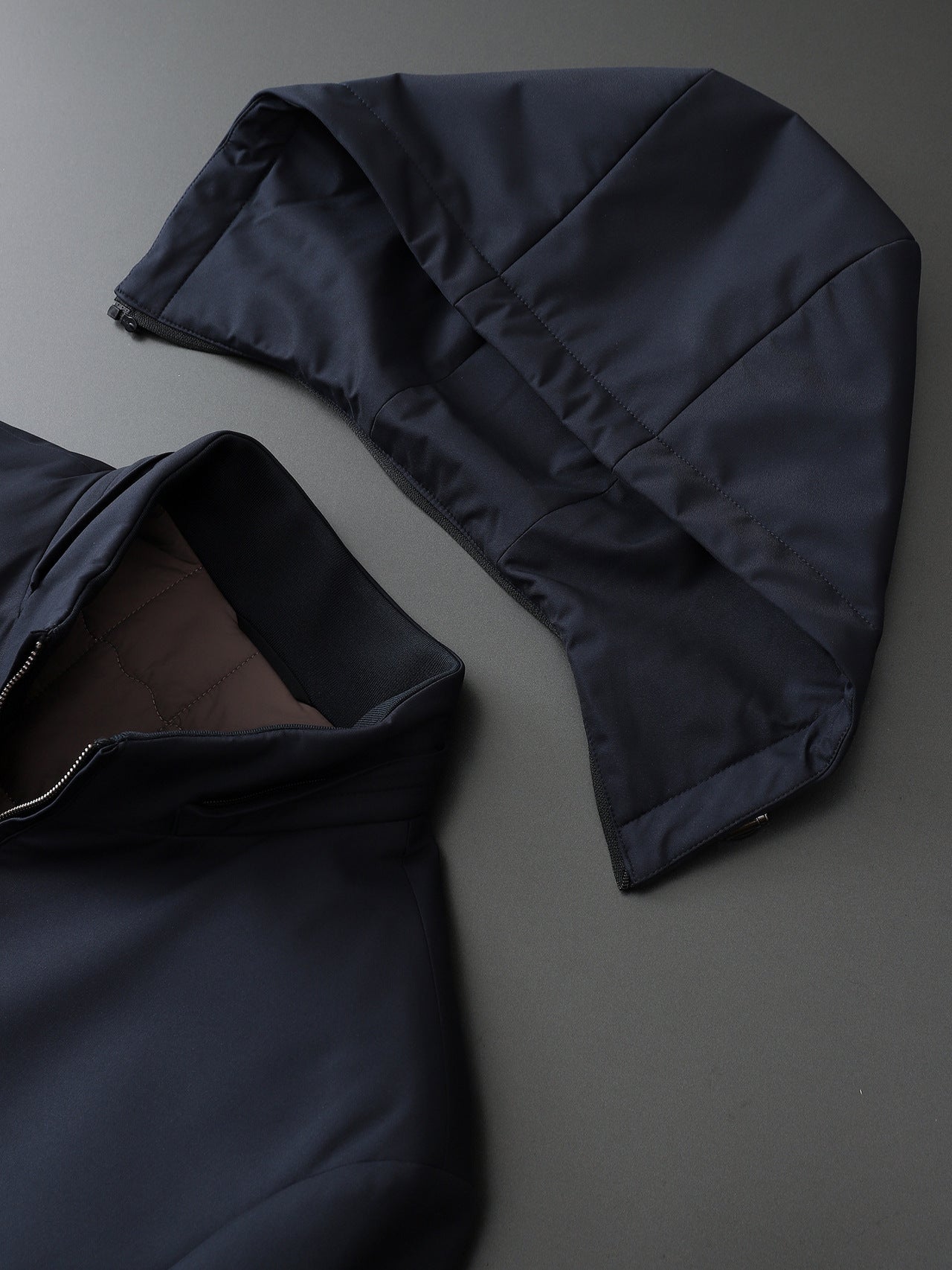 Source Manufacturer Spring and Autumn Anti-Wrinkle Fashion Korean Style Casual Jacket Business Simple Removable Hood Filled with Wool Middle-Aged Clothing