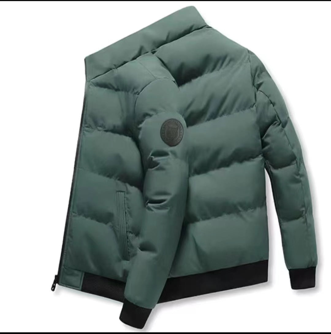 Winter Men's Stand-Up Collar Cotton Outwear, Thickeneded Warm Cotton Outwear, Korean Style Casual Cotton Outwear, Cross-Border Hot Sale Spot Batch