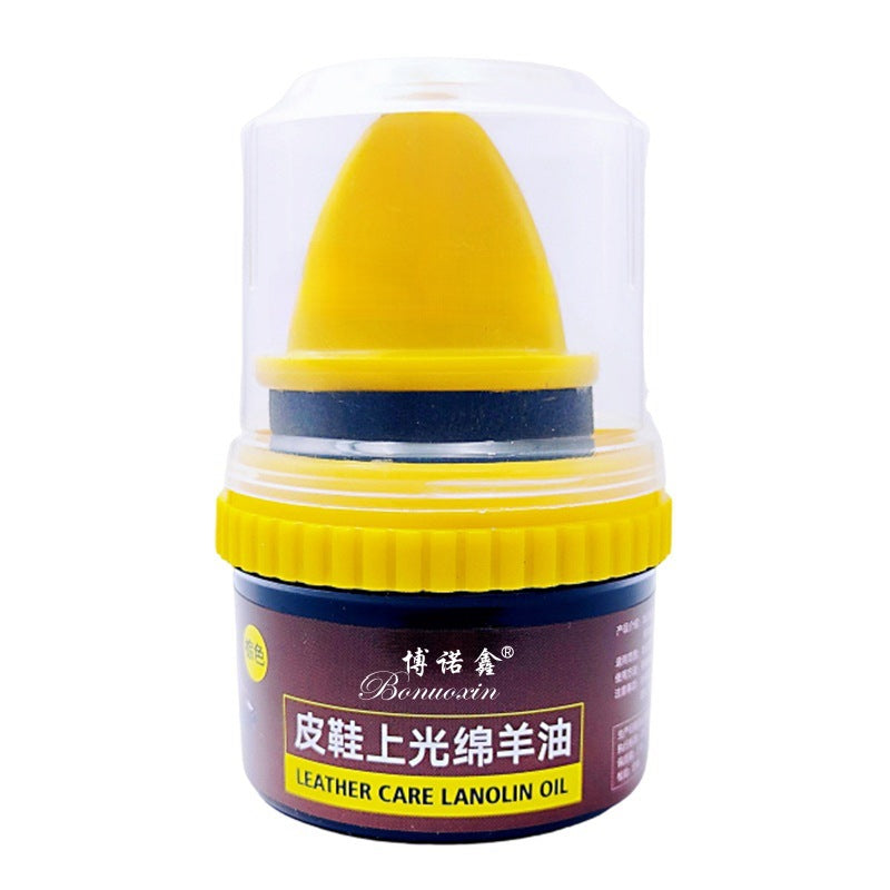 Shoe Polish, Leather Shoe Polish, Sheep Oil, Leather Shoe and Clothing Care Oil, Nourishing Oil with Brush for Shoes